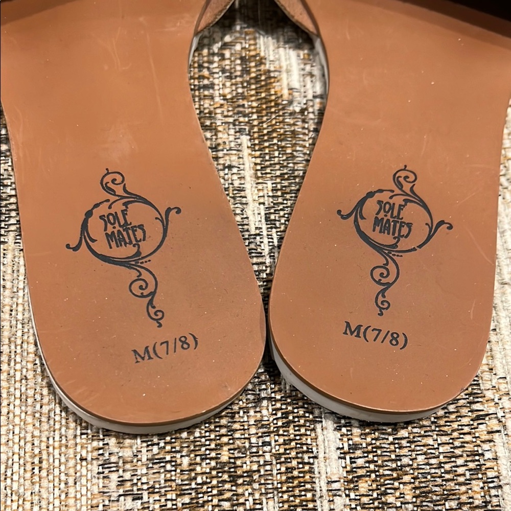 Gold Slide Sandals - Picture 3 of 4